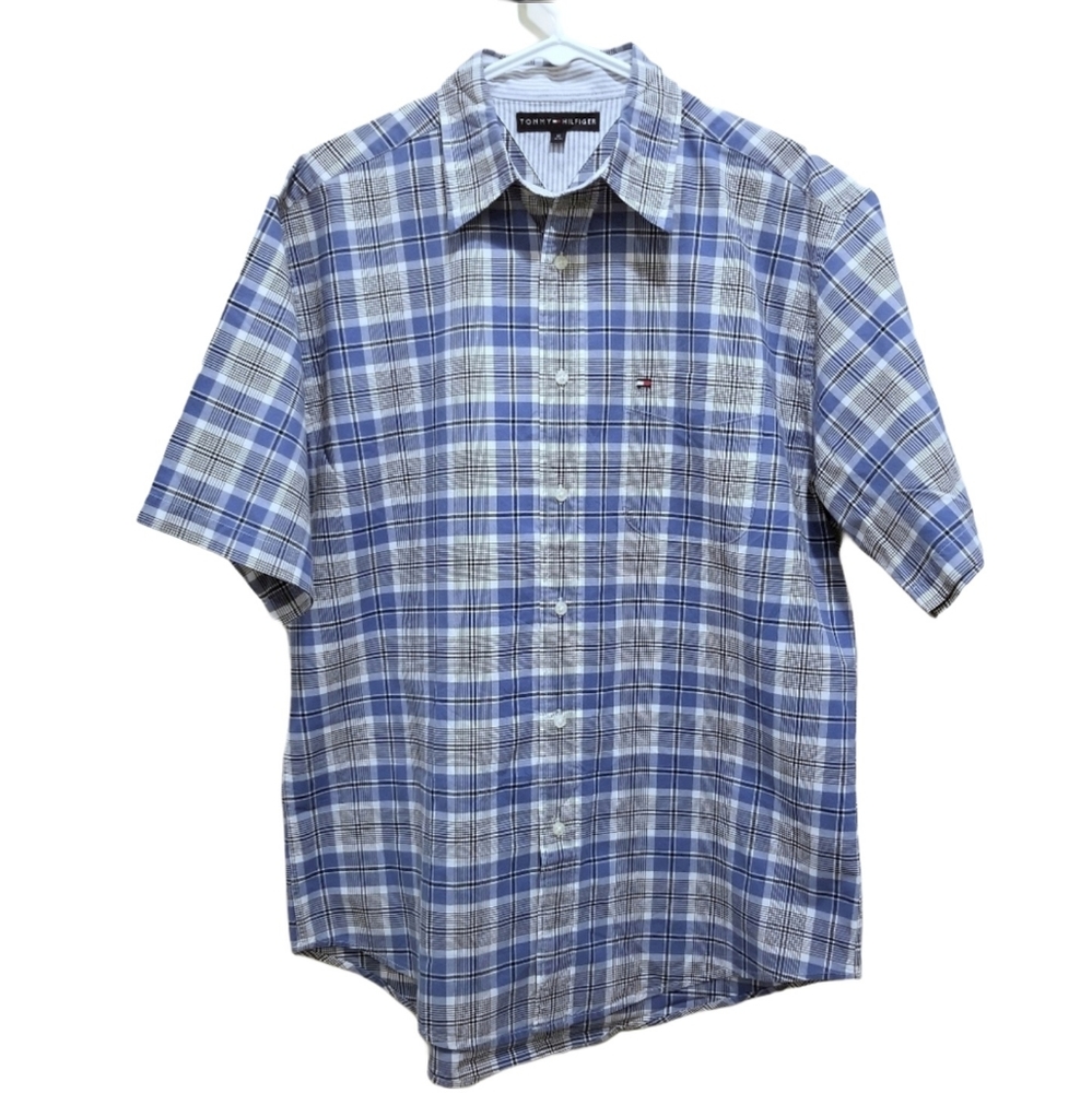 Tommy Hilfiger Men's Plaid Short Sleeve Shirt